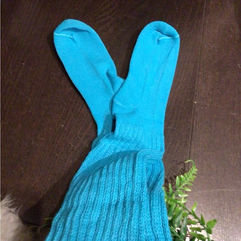 NEW! RARE Los Angeles Apparel slouch over knee  - Bright Turquoise